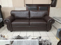 Oxford Dark brown genuine leather couch