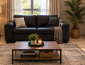 Genuine Leather Sleeper Couch